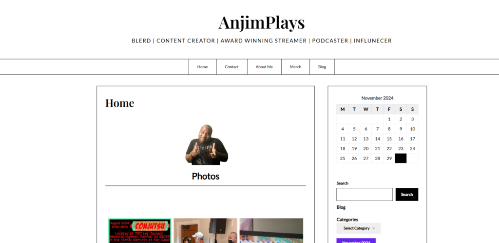 AnjimPlays website