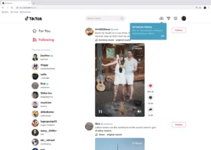Tik Tok home page