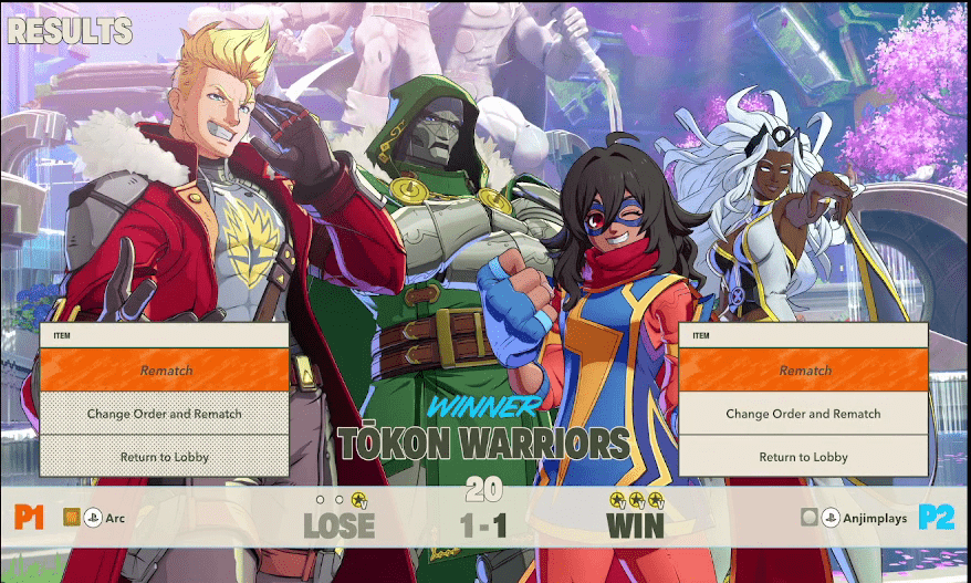 arvel Tokon Fighting Souls beta Win Screen