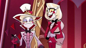 Hazbin Hotel Charile and Lucifer