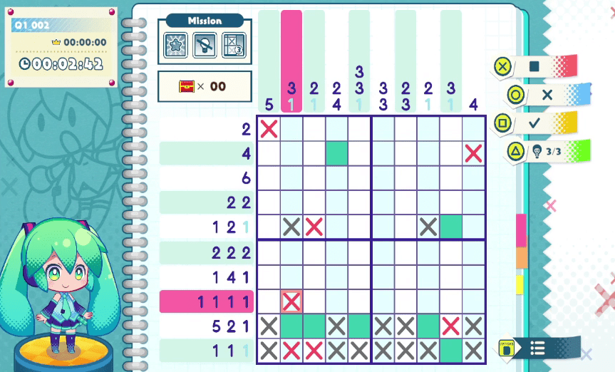 Hatsune Miku Logic Paint S gameplay