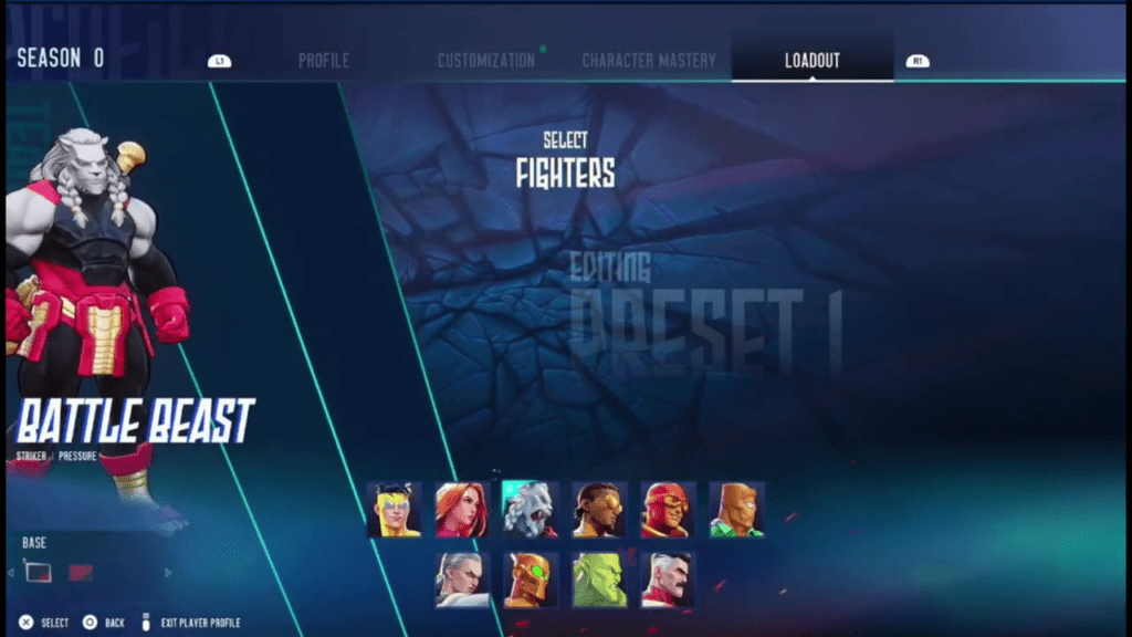 Invincible Vs open beta - character loadout