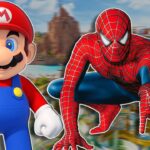 Super Mario and Spiderman at Theme Park