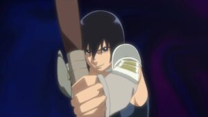 Hayase shooting a arrow
