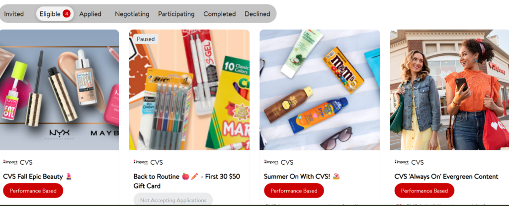 CVS Creator Program Campaigns